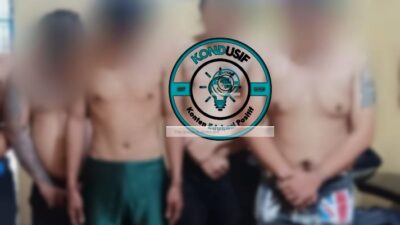 Polsek Pameungpeuk Polresta Bandung, Amankan 10 Debt Collector Meresahkan Warga. fot : M. Rifa'i