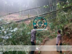 Polsek Kawali Tanggap Bencana Tanah Longsor di Sindangsari