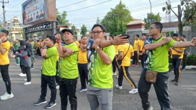 Peringati Hari K3, Polres Ciamis Bangun Soliditas Forkopimda dengan Olahraga Bersama