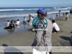 Libur Long Weekend, Satpolairud Polres Garut Sisir Pantai Karang Papak